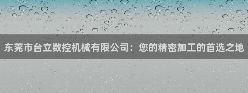 天辰娱乐主页：东莞市台立数控机械有限公司：您的精密加工的首选之地